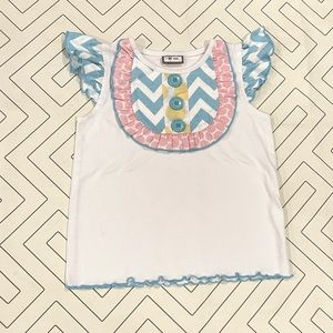Shrimp & Grits White Pattern Blouse